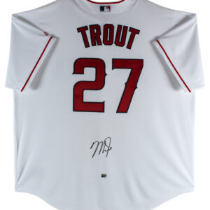 Angels Mike Trout Authentic Signed White Majestic Cool Base Jersey MLB Holo