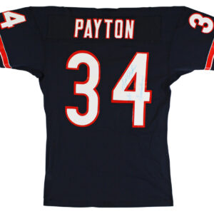 Bears Walter Payton "Sweetness, 34" Signed Navy Blue Wilson Jersey BAS #AA03176