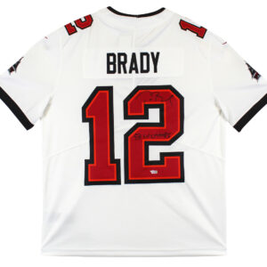 Buccaneers Tom Brady "SB LVI Champs" Signed White Nike Limited Jersey Fanatics