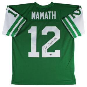 Jets Joe Namath Authentic Signed Green Mitchell & Ness Jersey Autographed BAS Witnessed