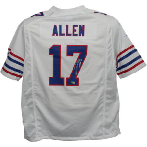 Josh Allen Autographed Buffalo Bills Nike White XL Game Jersey Beckett