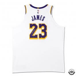 LeBron James Autographed Los Angeles Lakers Association Edition Authentic Nike Jersey