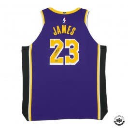 LeBron James Autographed Los Angeles Lakers Statement Edition Authentic Nike Jersey