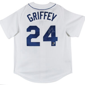 Mariners Ken Griffey Jr. "HOF 16" Signed White M&N CC Authentic Jersey BAS