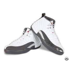 Michael Jordan Autographed Nike Air Jordan 12 Retro Dark Grey Shoes