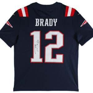 Patriots Tom Brady Authentic Signed Nike Navy Blue Jersey BAS #AD08189