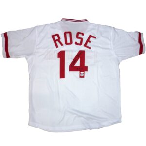 Pete Rose Autographed Cincinnati (White #14) Jersey w/ "4256" - JSA
