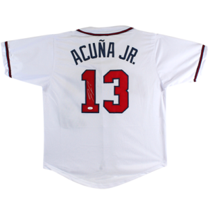 Ronald Acuna Jr. Autographed Atlanta (White #13) Custom Baseball Jersey - JSA